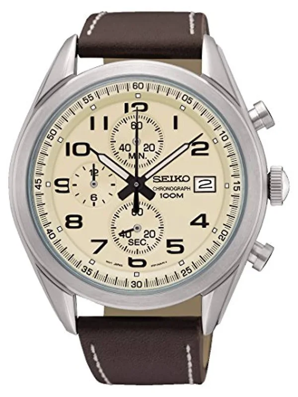 Seiko Chronograph Cream Dial Men's Watch SSB273P1