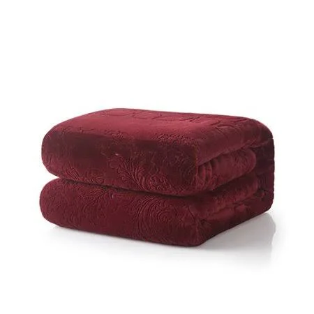 Tache Home Fashion Faux Fur Soft Throw Blanket, Red