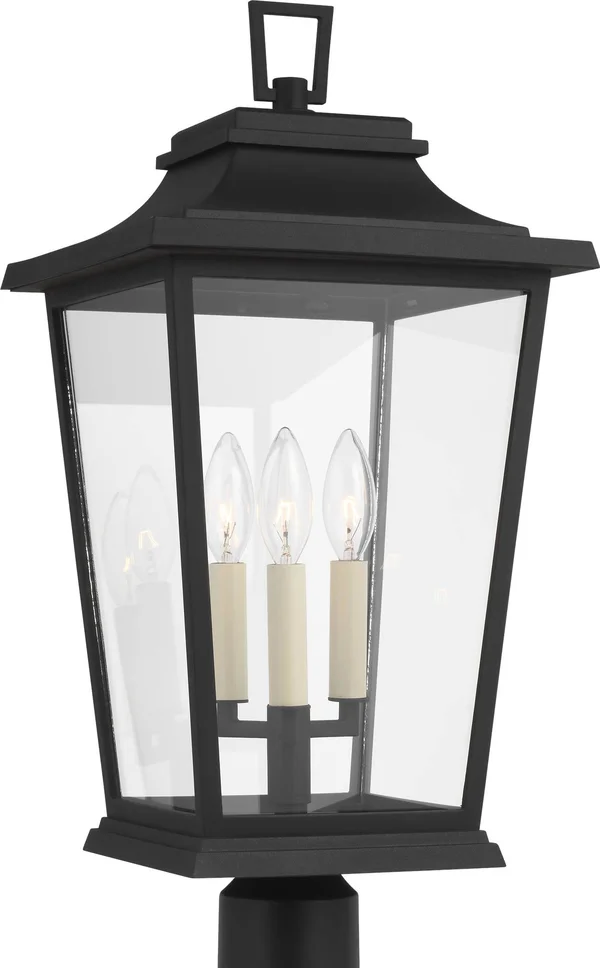 Feiss - OL15407TXB Warren Textured Black 3 Light Outdoor Post Lantern