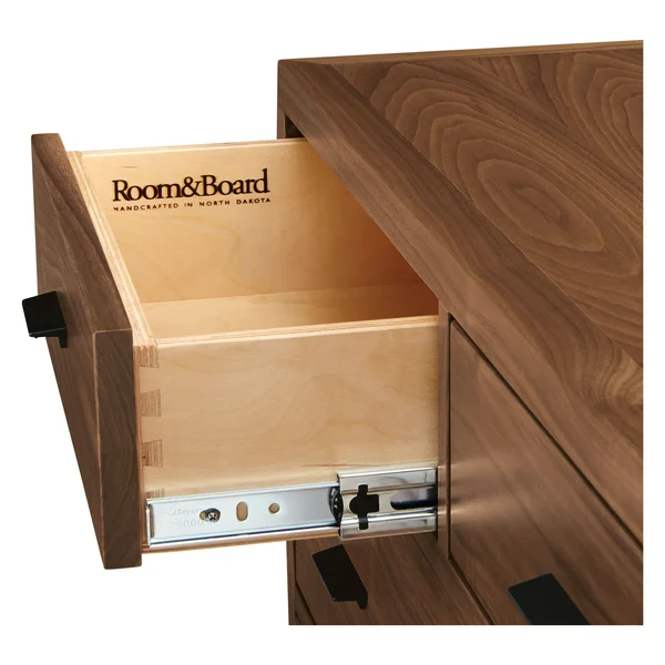 Room & Board, Modern Berkeley One-Drawer Nightstand Made from Cherry Wood, Natural Steel Pulls