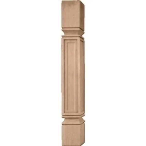 Ekena Millwork COL03X03X35KERW 3 3/4-Inch W x 3 3/4-Inch D x 35 1/2-Inch H Kent Raised Panel Cabinet Column - Rubberwood