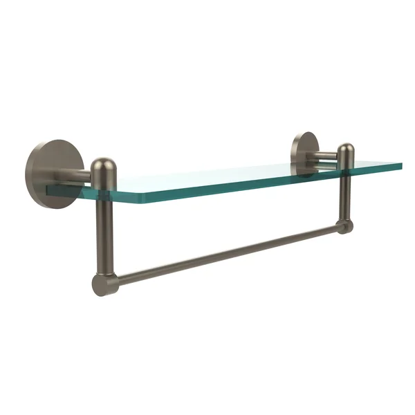 Allied Brass Tango Collection 22 inch Glass Vanity Shelf with Integrated Towel Bar