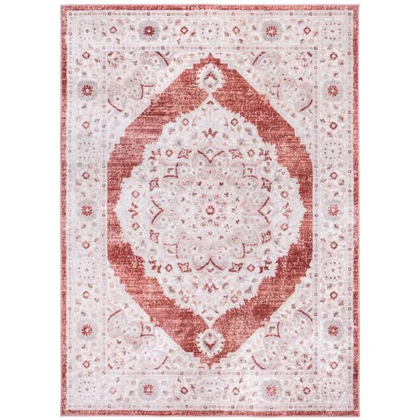 Trendy Collection Rose Transitional Polyester Area Rug - 5'2'' x 7'5''