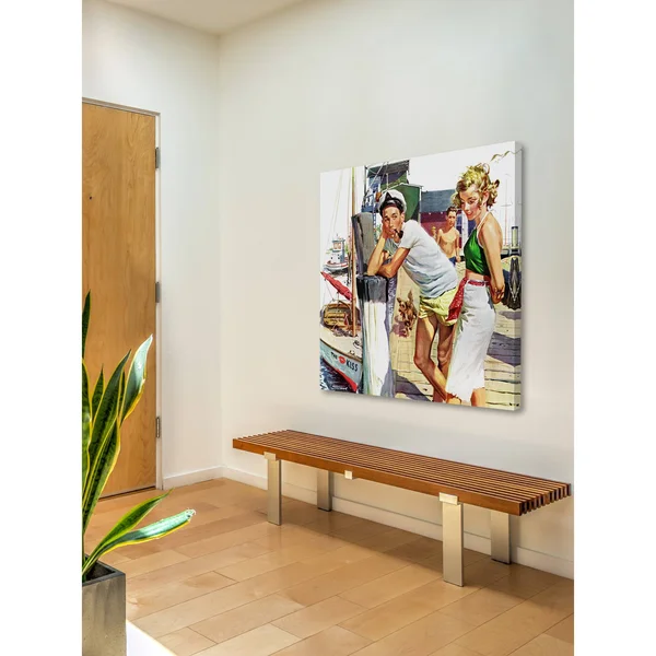 Marmont Hill - Checking Her Out Painting Print on Wrapped Canvas - 40x22 x 40x22