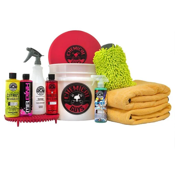 Chemical Guys Hol132 Best Car Wash Bucket Kit with Dirt Trap 16 fl oz 11 Items