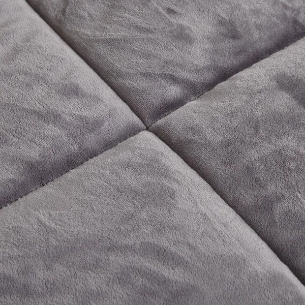 Peace Nest Reversible Sherpa Grey Queen Down Alternative Comforter Set