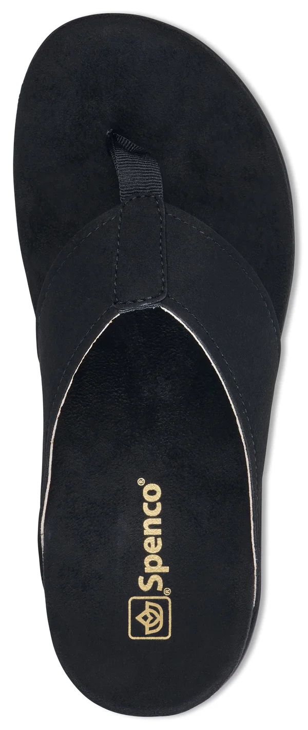 Spenco Hampton Suede Women's Comfort Sandal - Size: 5, Black