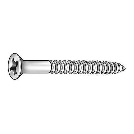 Fabory B25120.019.0200 Wood Screw, Flat Head, 2x22 L, pk2000