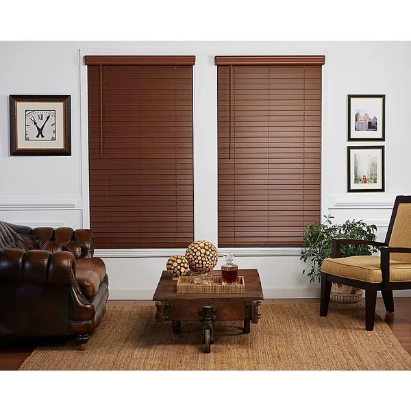 St. Charles Room Darkening 22x22 x 64x22 Cordless Faux Wood Blind in Dark Oak
