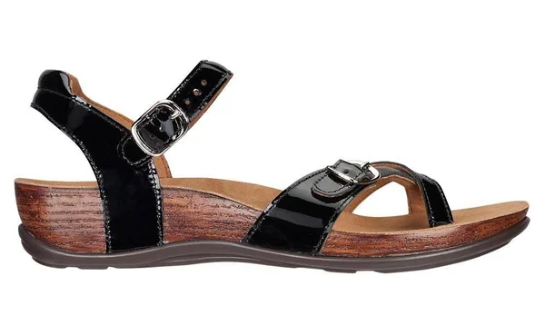 SAS Women's Pampa - Black Patent Size: 8 M