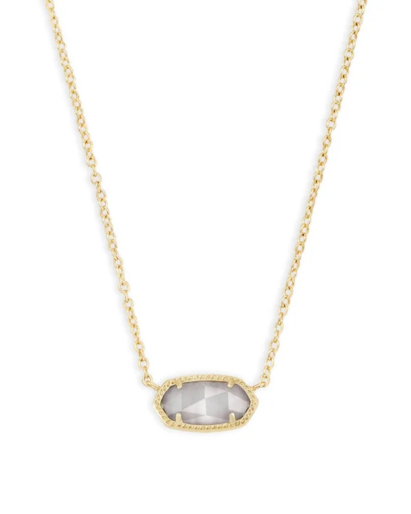 Kendra Scott Gold ELISA Necklace Black Drusy
