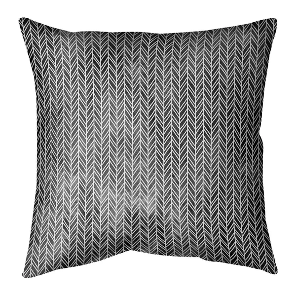 Porch & den Agaard Herringbone Pattern Throw Pillow - 26 x 26 - Blue & Purple - Linen