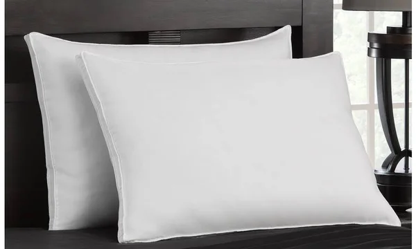 Exquisite Hotel Collection DownSupply Gusseted Gel Fiber Pillow - 2 Pack (Soft and Firm Density Same Price) Firm 2 Pack Standard