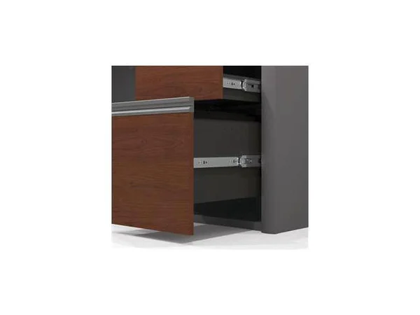 Bestar Connexion Oversized Pedestal in Bordeaux & Slate
