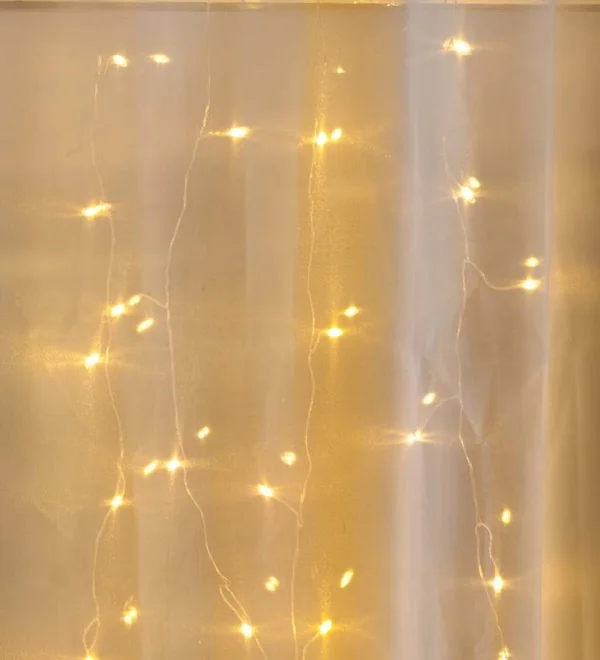 Plow & Hearth 160 Ct. Electric Micro LED Curtain Light on Silver Wire