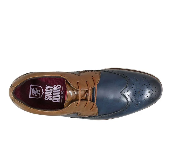 Stacy Adams Men's Regent Wingtip Oxford - Ink Blue & Tan