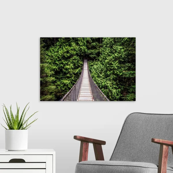 Capilano Suspension Bridge, North Vancouver, British Columbia, Canada, Canvas Wall Art, 24x16, Great Big Canvas