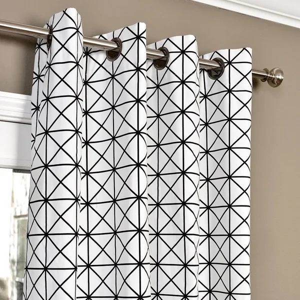 Lambrequin Metro Cotton Curtain Panel - N/A