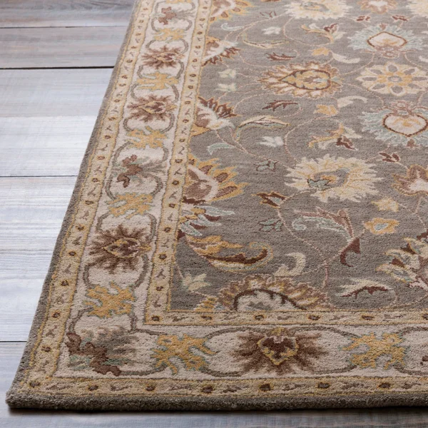 Hand-Tufted Nia Traditional Wool Area Rug (6& x 9&) Blue Yellow
