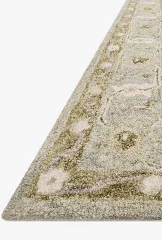 Ryeland by Magnolia Home RYE-06 Grey/Sage Rug Rectangle 7.75 x 9.75