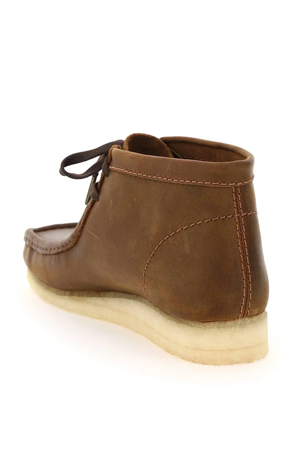 Clarks Wallabee Leather Lace-Up Boots 26155513 Beeswax - 10.5