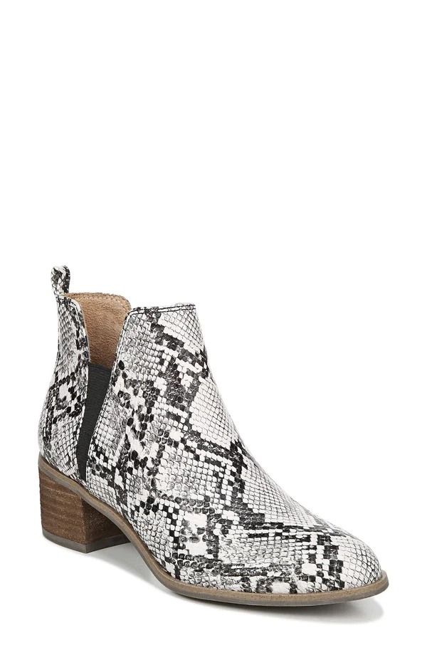 Dr. Scholl&s Amara - Original Collection Black/White Snake Print Leather, Size: 9