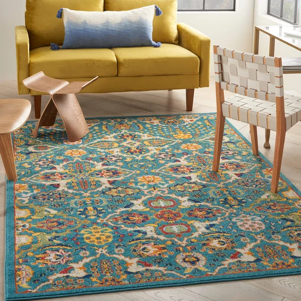 Nourison Allur ALR03 Area Rug, Navy Multicolor, 9& x 12&