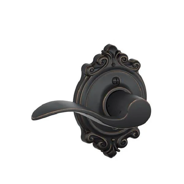 Schlage F59acc716brkrh RH Accent Lever Brookshire Rose Interior