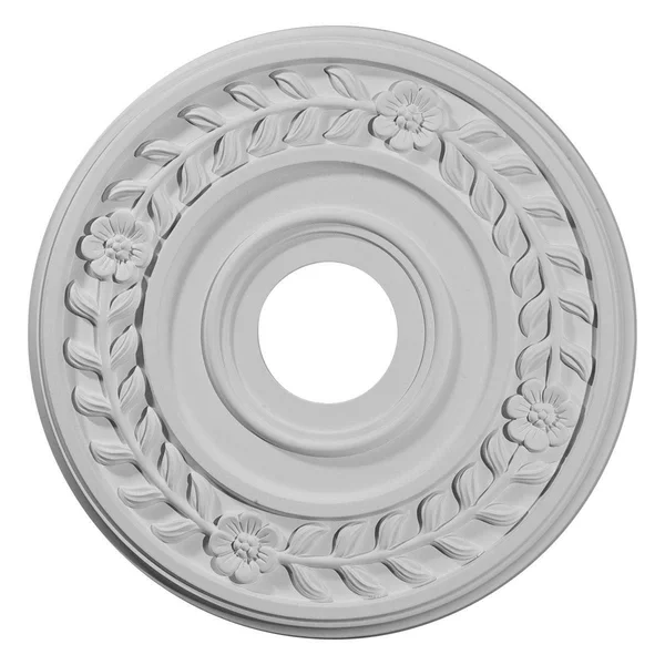 16 1/4x22OD x 3 5/8x22ID x 1x22P Wreath Ceiling Medallion (Fits Canopies Up to 5 1/2x22), Hand-Painted Brushed Mahogany