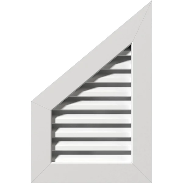 Ekena Millwork GVPPL36X3201FUN-07 36x22W x 32x22H Half Peaked Top Left (41x22W x 38 1/8x22H Frame Size) 7/12 Pitch: Functional