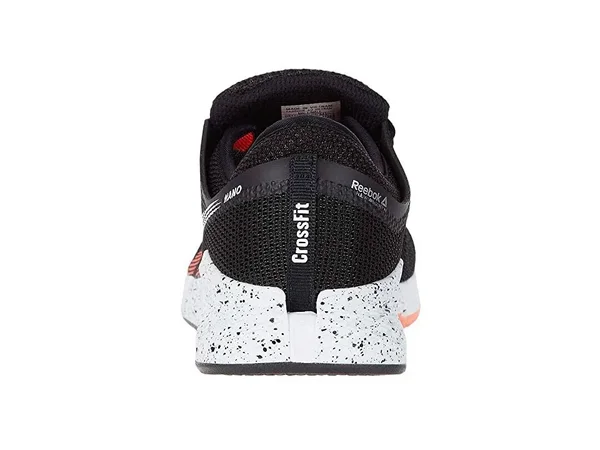 Reebok Men's Nano 9 Training Shoes, Color Black/White/Vivid Orange, 8.5