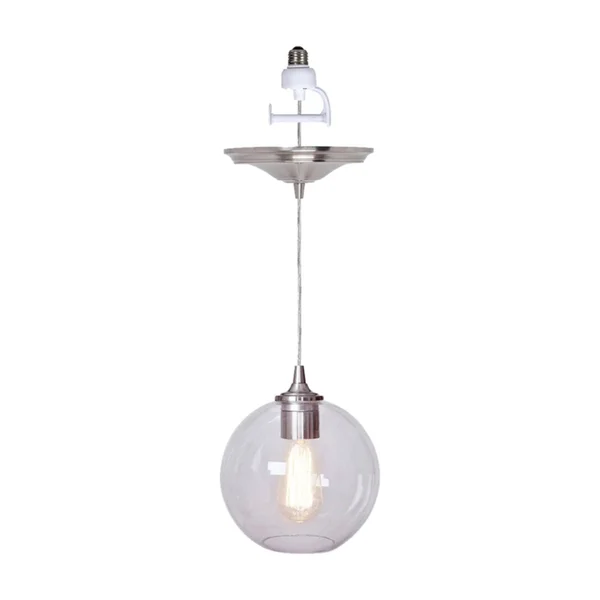 Worth Home Products PBN-3524-1000-B Instant Pendant 8x22 Wide Recessed Lighting Conversion Kit Brushed Nickel Indoor Lighting Pe