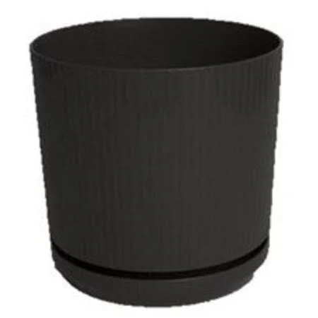 Bloem 8in Cetara Planter Black 6 Pack, Size: x 8.3\, Multicolor