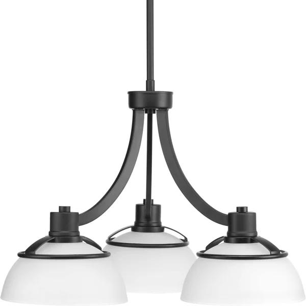 Progress Lighting P400034-031 Domain Three-Light Chandelier, Black