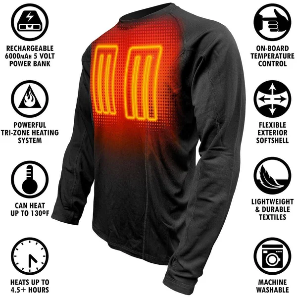 ActionHeat 5V Heated Base Layer Shirt - Men's - XL