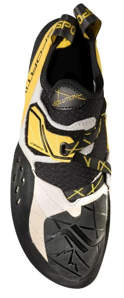 La Sportiva Men's Solution Climbing Shoe - 44.5 - White - Yellow