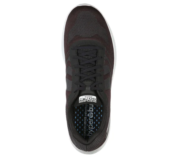 Skechers Men's Go Run Razor Sneakers, Black/White, 7.5