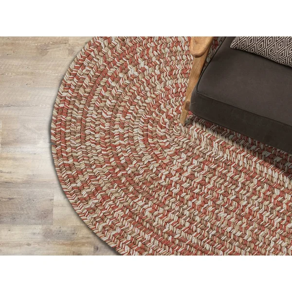 Colonial Mills Carrington Tweed Storm Gray Rug - 5 ft x 8 ft Oval