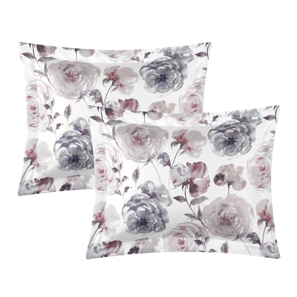 Blossom 11-Piece Reversible King Comforter Set in Rose
