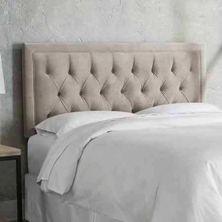 Everly Quinn Leahy Upholstered Panel Headboard, Size: King, Gray