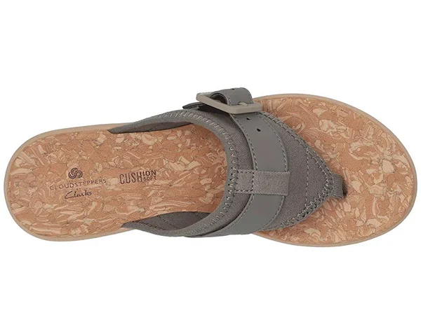 Clarks Cloudsteppers Women's Step Cali Sail Wedge Sandals - Dusty Olive Canvas