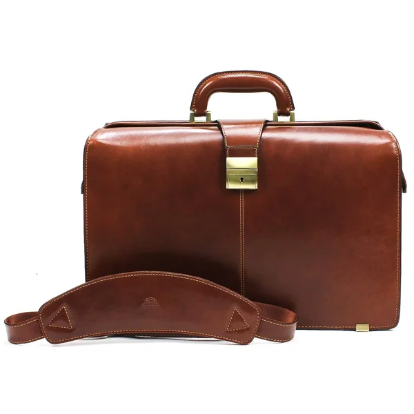 Tony Perotti Benevento 17 in. Leather Lawyer&s Briefcase (Cognac)