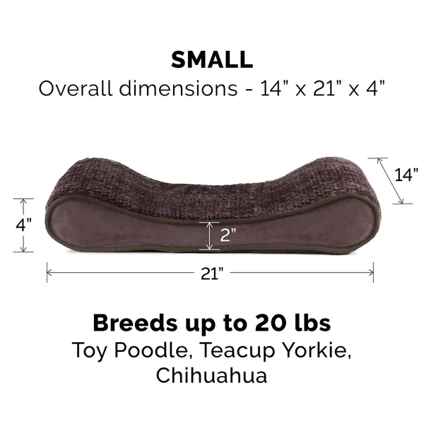 FurHaven Pet Dog Bed - Orthopedic Minky Plush & Velvet Luxe Lounger Pet Bed for Dogs & Cats (Espresso, Giant)