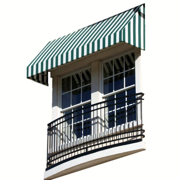 Awntech 8.38 ft. Wide New Yorker Window/Entry Awning (18 in. H x 36 in. D) Forest/White