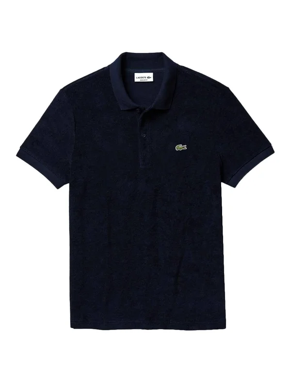 Lacoste Cotton Fleece Blend Regular Fit Polo Shirt, Navy| PH5474-166
