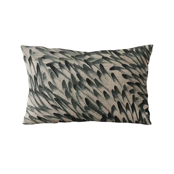 Plutus 20x22 x 36x22 Bird Feather Animal Luxury Throw Pillow in Green and Black