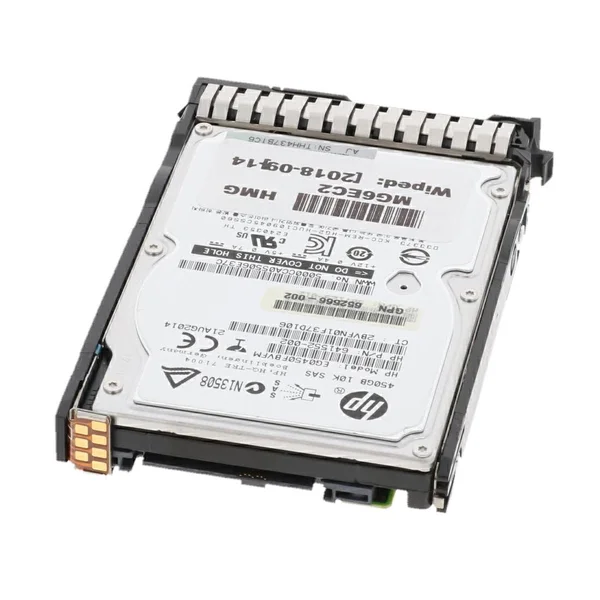 HP 653956-001 Hewlett Packard Enterprise 450GB hot-plug dual-port SAS HDD. HDD size: 2.5x22 HDD capacity: 450 GB HDD speed: 1000