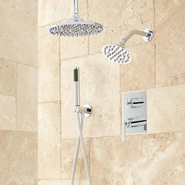 Trimble Shower System - 6x22 Rainfall - Wall Shower, Hand Shower - Brushed Nickel, Brass, Signature Hardware 414913