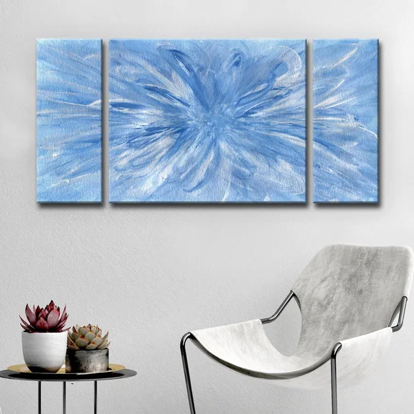 Ready2HangArt Snowflake Wrapped Canvas Wall Art - Blue