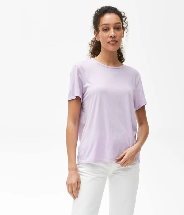Michael Stars Brittany Relaxed Crew Tshirt in Pink, Size Large